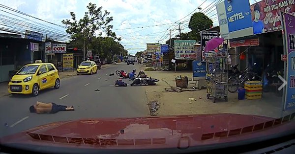tai nạn giữa hai xe máy ngược chiều, người thanh niên có dấu hiệu say xỉn