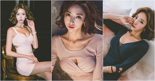 người mẫu Ye Jin khoe ngực khủng