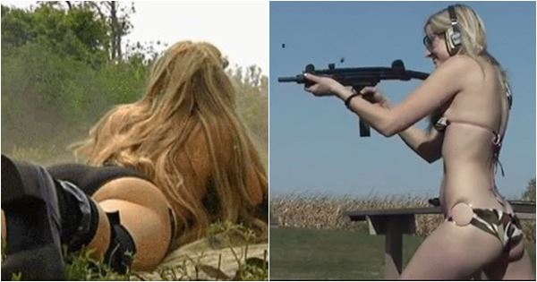 loạt ảnh động về con gái sexy và súng